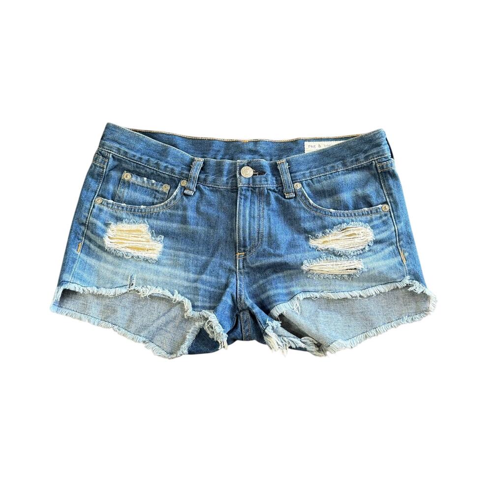Rag and Bone Low Rise Cut-Off Denim Jean Shorts Size 26